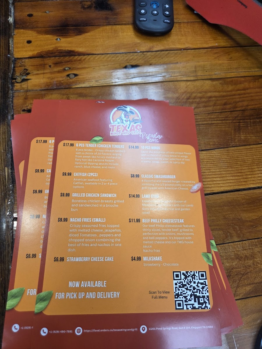 Menu Texas Wings And Grill-10