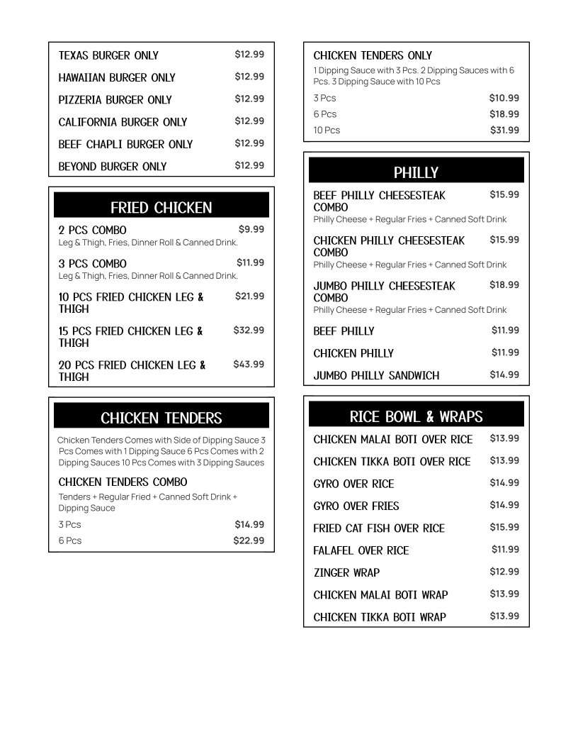 Menu Texas Wings And Grill-3