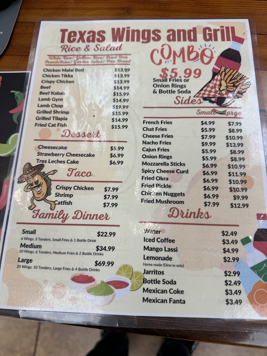 Menu Texas Wings And Grill-8